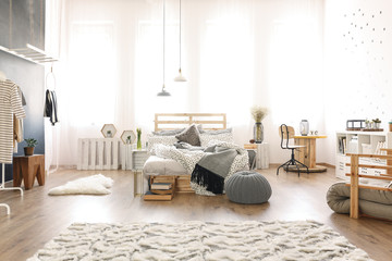 Apartment with pallet furniture