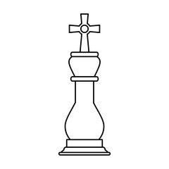 bishop chess icon image vector illustration design black line