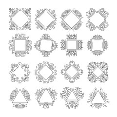 Monogramms with floral ornaments