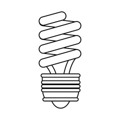 energy saving lightbulb icon image vector illustration design  black line