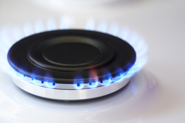 Gas Burner With Fire