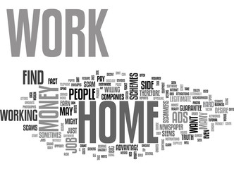 WORK AT HOM TEXT WORD CLOUD CONCEPT