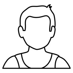 athletic man character icon vector illustration design