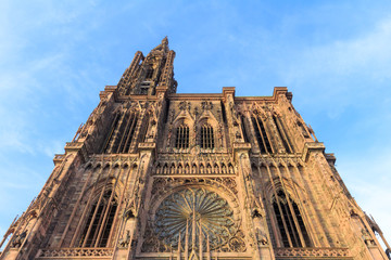 Cathedrale in Strassbourg, France on a sunny day