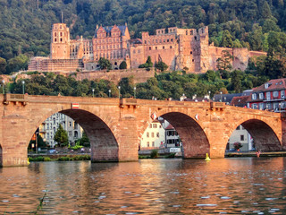 The Heidelberg castle and Carl Theodor bridge