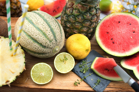 Melons and other exotic fruits