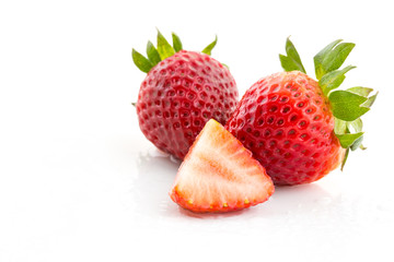 Strawberry on white background