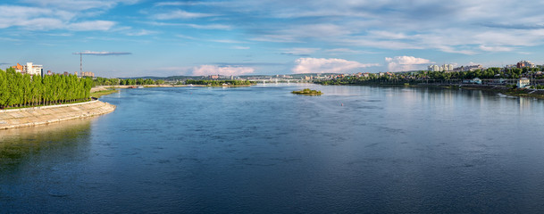 View of the Angara River in the Irkutsk city