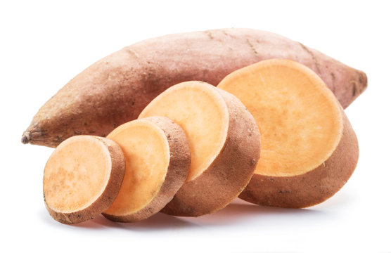 Sweet potato. Isolated on a white background.