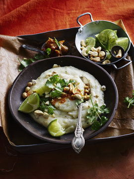 Yellow mustard seeds, toasted Semolina Dhal