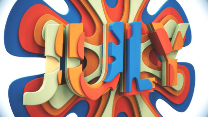 July. 3D rendering