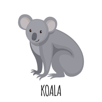 Cute Koala in flat style