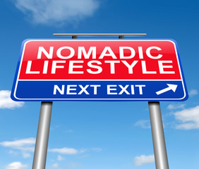 Nomadic lifestyle concept.