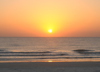 Sun setting over the Gulf of Mexico, Siesta Key Florida
