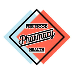 Color vintage pharmacy emblem