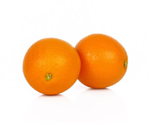 Fresh orange fruit isolated on white background