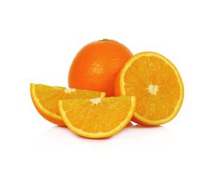 orange slice on white background