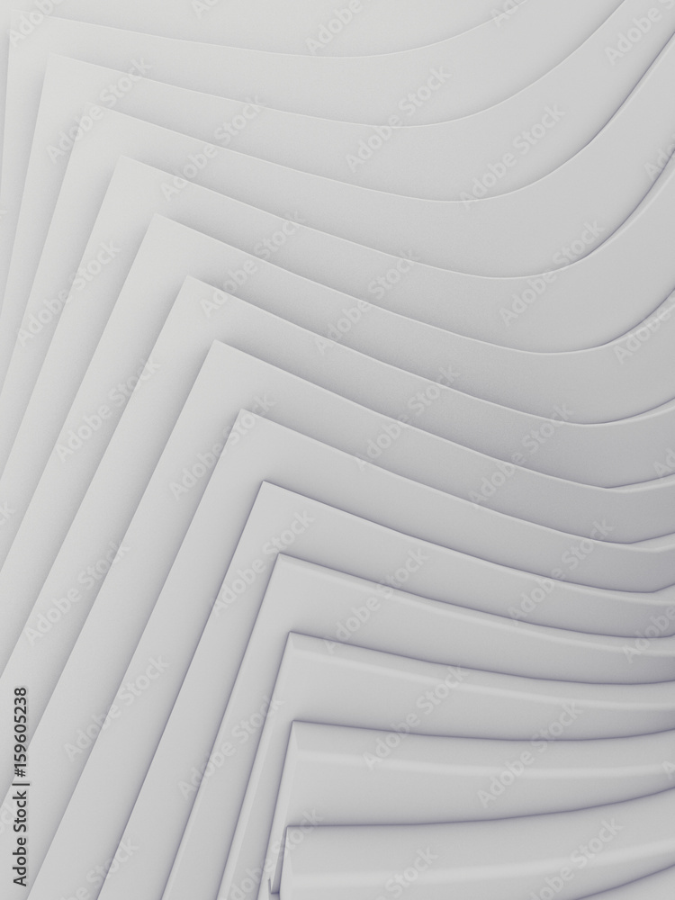 Poster Wave band abstract background surface 3d rendering