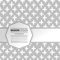 Hand painted background with vintage frame. Vector Illustration.