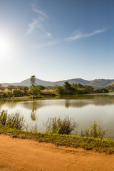 Lake in Mlilwane Wildlife Sanctuary in Swaziland, Africa