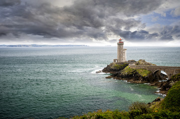 View of the Phare du Petit Minou in Plouzane, Brittany, France