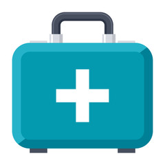 First aid kit vector icon in flat style
