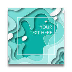 3D abstract background with paper cut shapes. Vector design layout for business presentations, flyers, posters.