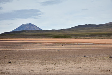 Volcan el Misti de l'altiplano andin au P&eacute;rou