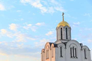 Church on a blue sky background