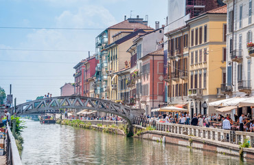Fototapeta na wymiar Canal de Milan