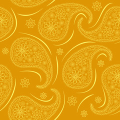 Paisley repeated background for wallpapers, banners and covers