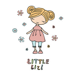 Cartoon little girl.