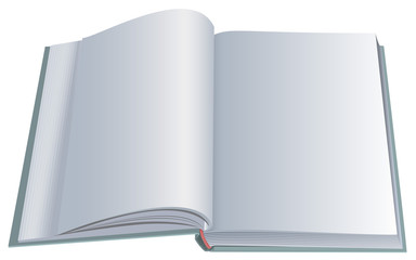 New open book with clean blank sheets