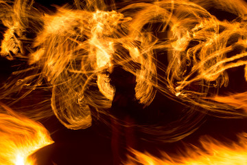 Abstract background of flame on fire show