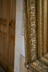 Golden wooden frame