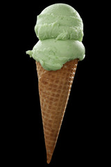 ice cream on black space 