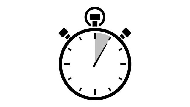 Stopwatch Graphic Grey 60 Seconds/Minutes