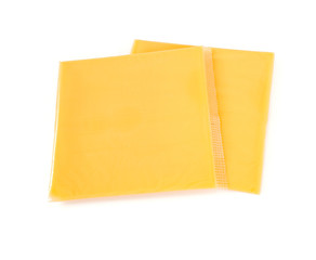 cheese slices isolated on white background