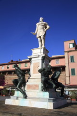 Fototapeta na wymiar Italia,Toscana, Livorno. Monumento ai Quattro Mori.