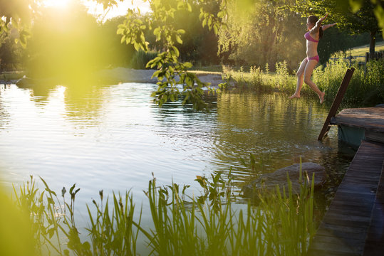 Baden im Naturpool