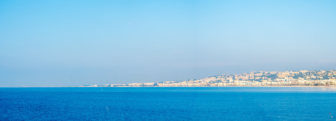 Fototapeta na wymiar Panorama cityscape view of Nice, France