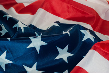 USA flag background.