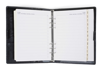 Blank personal organizer