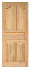 Wood door old style on white background, vintage style.