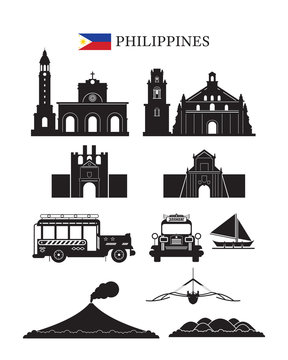 Philippines Landmarks Architecture Building Object Set