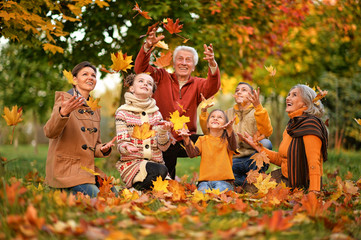 Big family having fun 