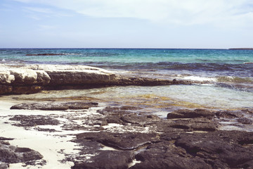 Coast and sea in Ayia Napa, Cyprus.