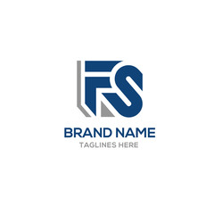 FS letter logo design vector illustration template,  letter FS logo vector, letter F and S logo vector, creative Letter FS letter logo