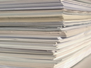 Office paper pile