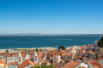 Naklejka na ściany i meble view of Lisbon Portugal.